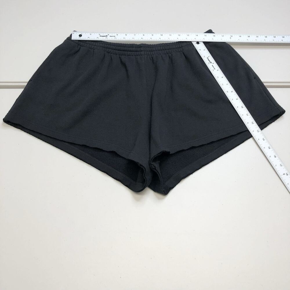 Skims Raw Edge Women’s Cotton Fleece Classic Shorts XL Black “Measurements” - Picture 3 of 7